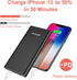 Power Bank Fast Charging PD 3.0 18W Quick Charge Portable Charger 10000mAh USB-C Back Up Battery Pack for iPhone 15 14 13 12 11 X XS XR Pro Max Plus 8 SE Samsung Galaxy Cell Phone etc Black