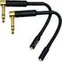 CESS-238 Right Angle 1/4 Inch TRS to 3.5mm Adapter, 6.35mm Male to 3.5mm Female Stereo Audio Adapter