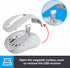 Wireless Bluetooth Mouse - Rechargeable, 4 Way Scrolling, 4 Level 3200 DPI, Quiet Click, 3 Devices for Windows, Linux,