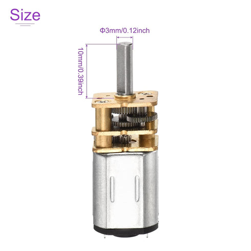 3V 50RPM 1.5 10mm DMiotech Rated Torque Output Shaft Length Micro DC Speed Reduction Motor Mini Metal Gearbox Motor