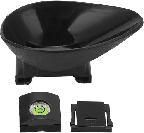 10g Camera Eyepiece Eyecup with Cold Shoe Cover, Plastic and Rubber, Lightweight - Protects Viewfinder, Clearer Sight