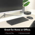 Macally Small Wireless Keyboard and Mouse Combo for PC, 2.4G 78 Compact Key Cordless Set with Quiet Click