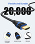 4K 3FT 5-Pack, 3 2.0(4K@60Hz, 2K@144Hz, 1080P@120Hz, 18Gbps, 3D, 2.2, PS4/PS5, 3.3FT/1M HDMI Cables HDMI Cord Foot High