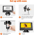 Elikliv Microscope, LCD Digital Coin Microscope 1000x, 8 Adjustable LED Lights, PC View Compatible