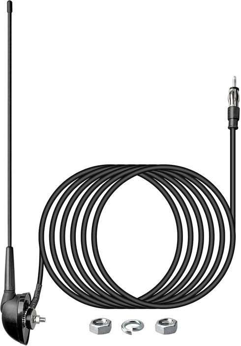 Anina 16 Inch AM/FM Universal Top/Side Mount Antenna for Vehicle Truck Boat ATV