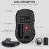 WisFox 2.4G Wireless Mouse for Laptop, Ergonomic Computer Mouse with USB Receiver and Type-C Adapter, 3 Adjustable