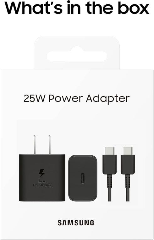 SAMSUNG 25W Wall Charger Power Adapter with Cable, Super Fast Charging for Galaxy and USB Type C Devices
