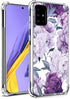 for Galaxy A51 Case, Slim TPU for Girls, Shock Absorption Rubber Soft Silicone Cover (Purple Flower)