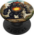 Silly Robot Landing Comic Book Style Dystopian Scifi Graphic PopGrip Standard PopSockets