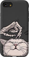 Cute Skeleton Scratching Cat Halloween Aesthetic Gothic Art Case for iPhone SE (2020), 7, 8 - Perfect for spooky vibes!