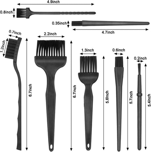 11 in 1 Anti Static Brushes Set with Microfiber Cleaning Cloth, Portable Plastic Handle Nylon Cleaning Brush Kit for