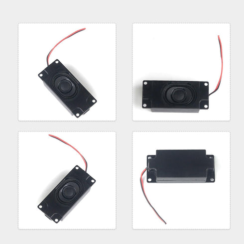 Heyiarbeit 4Ohm 3W Internal Magnet Speaker - 2Pcs Mini Loudspeaker with Wire and 4 Pin Terminal for DIY