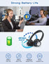 New bee Wireless Headset with Noise Cancelling Microphone, 20hrs Talk Time & Mute Button for Work/PC/Office/Zoom