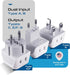 Ceptics Complete European Travel Adapter Set - 3 Pack, Safe Grounded for Cell Phones, Laptops, USA to Europe