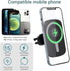 Magnetic Wireless Car Charger with 5W, 7.5W, 10W, 15W Output, Dashboard and Air Vent Phone Holder Charger (Black)