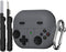 Soft Silicone Case for Samsung Galaxy Buds 3 & Galaxy Buds 3 Pro with 3D Decompression Button, Cleaning Kit - Dark Gray