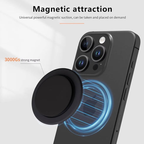 FENNIDICE 17 16 15 14 13 12 Transparent Magnetic Phone Grip Holder, Compatible for Magsafe Phone Grip, Collapsible