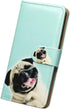 Case for Galaxy A50, Funny Pug Dog Flip Leather Cover with Credit Card Slot