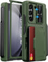 Wallet Case for Samsung Galaxy Z Fold 5 - Heavy Duty Rugged Phone Case with Screen Protector & Hinge Protection - Slide
