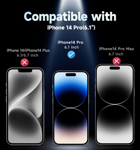 MAGIC JOHN 2 Pack for iPhone 14 Pro 6.1 inch Tempered Glass Screen Protector, Auto Dust-Elimination Installation, Bubble Free, Dynamic Island Compatible, HD Clear, Easy Installation