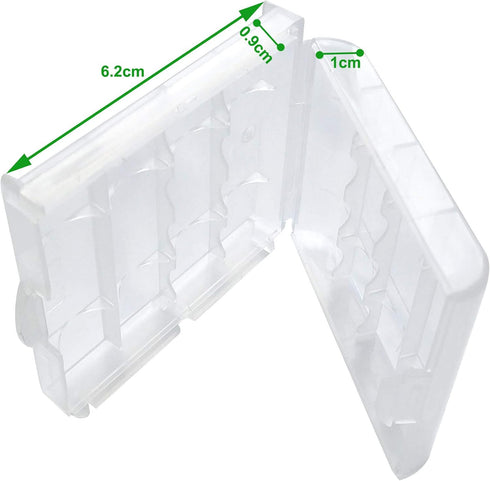 Chadou (6Pack Battery Storage Case for AA/AAA, Battery Holder Box Clear)