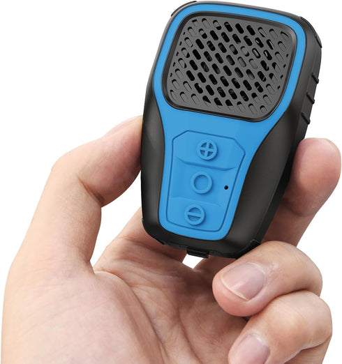 INGA Wearable Bluetooth Speaker, IP67 Waterproof Clip-on Mini Speaker, Wireless Clip Speaker with Built-in Mic, Blue