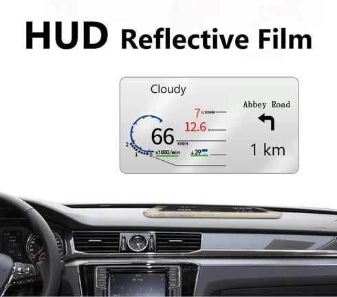 2-Pack Head Up Display for Car, HUD Reflective Windshield Film, Protective Screen (5.9X5.1 Inch)