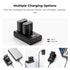 K&F Concept 2400mAh DMW-BLK22 Battery and Dual Slot LCD Charger for Panasonic Lumix Cameras