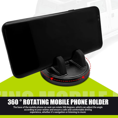 1 PC Car Dashboard Mobile Phone Holder, 360° Rotatable Mobile Phone Holder, Non-Slip Center Console Desktop Navigation