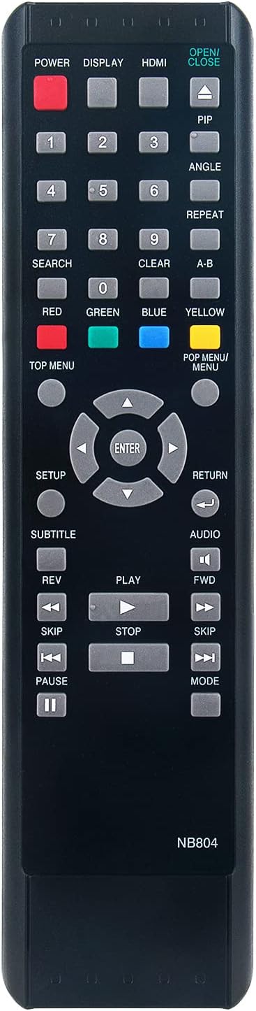 NB804 NB804UD Replacement Remote Control for Sylvania Blu-ray Player NB530SLX NB501SL9 NB500SL9 NB531SLX