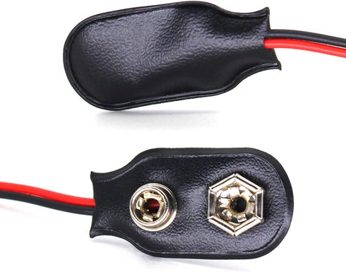 OLIREXD Two Layers AA Battery Holder Case with 9V I Type Standard Snap Clip Connector, Pack of 3