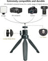 Mini Desktop Tripod Stand with 6.3 inch Universal 1/4 Screw Ballhead for Projectors, DSLR Cameras, Webcams, Smartphones, and Selfie Sticks - Black Angle Adjustable