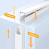 Delamu 157in 1 W0.55 H0.4in, Cord Covers for Wires on Wall, Cord Hider for Cord, Paintable Cable Hider, Cable