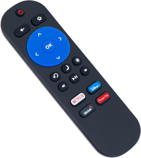 Replacement Remote Control for RCA ROKU TV Models RTR4060-W, RTRQ6522-US, RTRU5527-W, RTRU6527-US, RTRQ5522-US