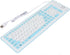 Heayzoki Roll Up Keyboard - Foldable Silicone 103 Keys USB Wired Waterproof Mute Keyboard for PC Laptop (Blue)