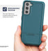 ENCASED Rebel Series Samsung Galaxy S21 Case, Heavy Duty Protective Phone Case, Teal Blue