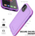 iPhone 11 Waterproof Case with Screen Protector, Shockproof Full-Body Dustproof Rugged Case for Apple iPhone 11 (Purple