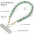 Handmade Beaded Natural Stone Phone Charm - Healing Wrist Strap