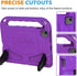 BMOUO Kids Case for iPad Air 5th/4th Generation, Built-in Screen Protector, Shockproof Handle Stand, Purple