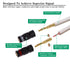 14AWG Speaker Wire Cable (15 Feet), Premium Heavy Duty Braided with Dual Gold Plated Banana Plug Tips, White
