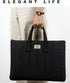 JINGJU-DESIGN 13" Commuting (15"x11") Canvas Tote Bag for Women | Japanese Minimalist Laptop Bag Fits Notebook & iPad |