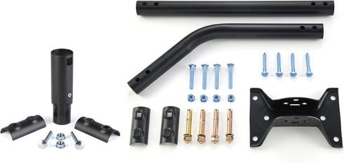 Starlink Mounting Kit: Adjustable Pivot/Lock Bracket & J-Pole Mast for Wall, Eave or Roof Mounting, V2 Compatible