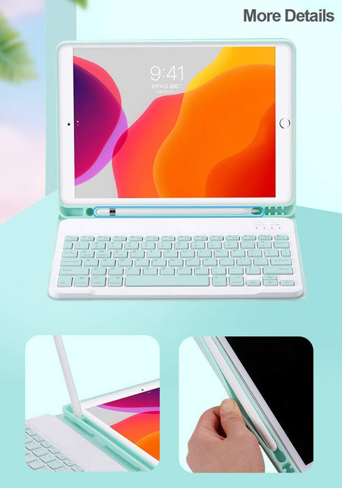 Keyboard Case for iPad Pro 11 Inch M4 with Mouse, Candy Magnetically Detachable Wireless Keyboard Case