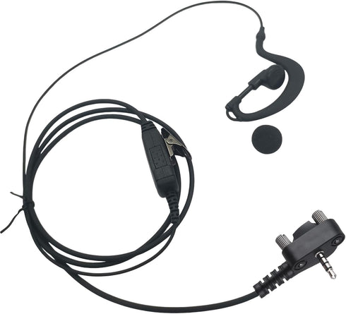 Accessories Clear Earpiece with Mic 3.5mm Screw in Headphone Ear Piece Walkie Talkie Headset for Motorola Vertex Standard Radio vx-261 vx261 vx 261 evx-261 evx s24 evx-s24 evx-534(G Shape)