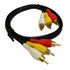 iMBAPrice 6 Feet 3RCA to 3RCA Audio and Video Cable, Gold Plated Male to Male Composite AV Cable