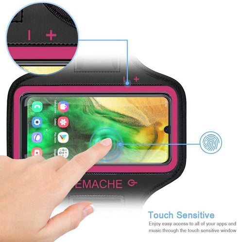 JEMACHE Galaxy A56 A55 A54 Armband, Water Resistant Gym Running Workouts Arm Band for Samsung Galaxy A52 A53 A54 A55