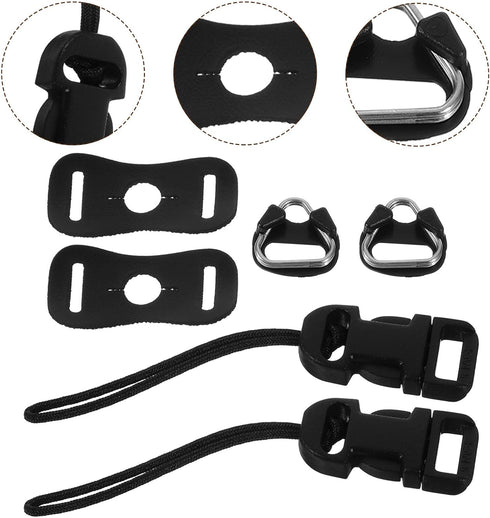 DECORNIJIA Set Camera Strap Connectors and Triangle Split Rings Replacement with Leather Protector Covers and Thick