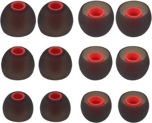 Replacement Ear Tips Earbuds Silicone Buds for Senso, Otium, Hussar Bluetooth Headphones, 6 Pairs, S/M/L