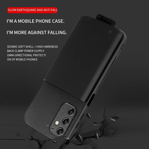 Extended Battery Charging Case for Galaxy A24, 5000mAh Rechargeable External Power Bank Charger Case (Black)