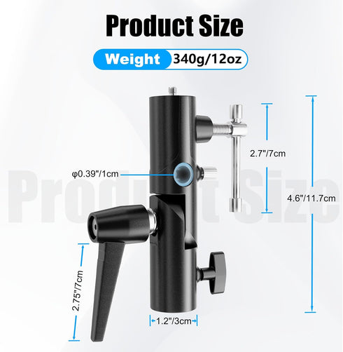 EMART Camera Flash Bracket H Type Mount with Umbrella Holder, Adjustable Metal Light Stand Adapter (2 Pack)